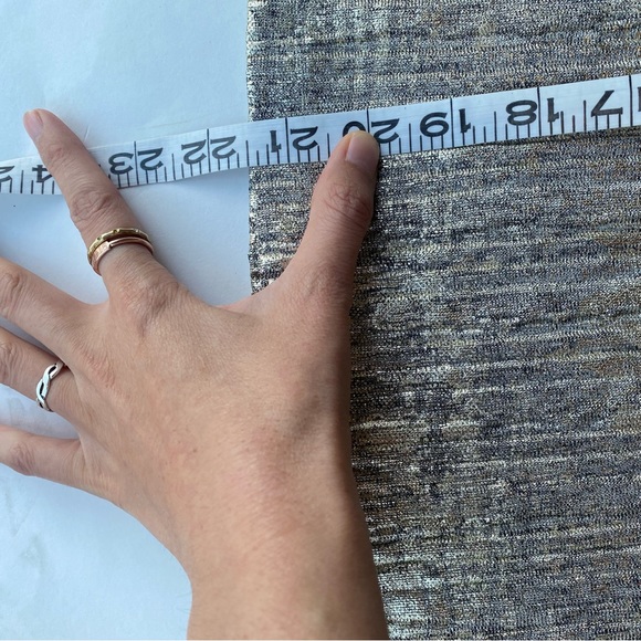 Moulinette Soeurs by Anthropologie shimmer silver gold festive tank top S - Picture 13 of 13